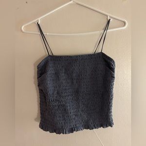 Blue smocked cami